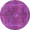 thumbnail image 1 of Ahgly Company Machine Washable Indoor Round Persian Purple Traditional Area Rugs, 5' Round, 1 of 4