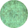 thumbnail image 1 of Ahgly Company Machine Washable Indoor Round Persian Turquoise Blue Traditional Area Rugs, 8' Round, 1 of 4