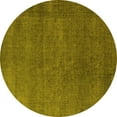 thumbnail image 1 of Ahgly Company Machine Washable Indoor Round Persian Yellow Bohemian Area Rugs, 6' Round, 1 of 4