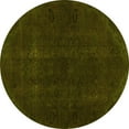 thumbnail image 1 of Ahgly Company Machine Washable Indoor Round Persian Yellow Bohemian Area Rugs, 7' Round, 1 of 4