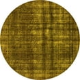 thumbnail image 1 of Ahgly Company Machine Washable Indoor Round Persian Yellow Bohemian Area Rugs, 8' Round, 1 of 4
