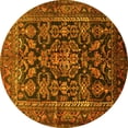 thumbnail image 1 of Ahgly Company Machine Washable Indoor Round Persian Yellow Traditional Area Rugs, 3' Round, 1 of 4