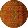 thumbnail image 1 of Ahgly Company Machine Washable Indoor Round Persian Yellow Traditional Area Rugs, 3' Round, 1 of 4