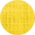 thumbnail image 1 of Ahgly Company Machine Washable Indoor Round Persian Yellow Traditional Area Rugs, 4' Round, 1 of 1