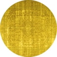 thumbnail image 1 of Ahgly Company Machine Washable Indoor Round Persian Yellow Traditional Area Rugs, 4' Round, 1 of 4