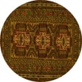 thumbnail image 1 of Ahgly Company Machine Washable Indoor Round Persian Yellow Traditional Area Rugs, 5' Round, 1 of 4