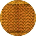 thumbnail image 1 of Ahgly Company Machine Washable Indoor Round Persian Yellow Traditional Area Rugs, 5' Round, 1 of 4