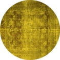 thumbnail image 1 of Ahgly Company Machine Washable Indoor Round Persian Yellow Traditional Area Rugs, 5' Round, 1 of 4