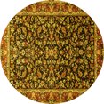thumbnail image 1 of Ahgly Company Machine Washable Indoor Round Persian Yellow Traditional Area Rugs, 6' Round, 1 of 4