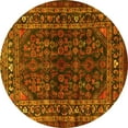 thumbnail image 1 of Ahgly Company Machine Washable Indoor Round Persian Yellow Traditional Area Rugs, 7' Round, 1 of 4