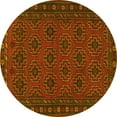 thumbnail image 1 of Ahgly Company Machine Washable Indoor Round Persian Yellow Traditional Area Rugs, 7' Round, 1 of 4