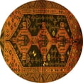 thumbnail image 1 of Ahgly Company Machine Washable Indoor Round Persian Yellow Traditional Area Rugs, 7' Round, 1 of 4