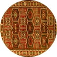 thumbnail image 1 of Ahgly Company Machine Washable Indoor Round Persian Yellow Traditional Area Rugs, 7' Round, 1 of 4