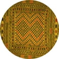 thumbnail image 1 of Ahgly Company Machine Washable Indoor Round Persian Yellow Traditional Area Rugs, 8' Round, 1 of 4