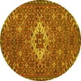 thumbnail image 1 of Ahgly Company Machine Washable Indoor Round Persian Yellow Traditional Area Rugs, 8' Round, 1 of 4