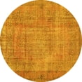 thumbnail image 1 of Ahgly Company Machine Washable Indoor Round Persian Yellow Traditional Area Rugs, 8' Round, 1 of 4