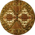 thumbnail image 1 of Ahgly Company Machine Washable Indoor Round Persian Yellow Traditional Area Rugs, 8' Round, 1 of 4