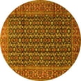 thumbnail image 1 of Ahgly Company Machine Washable Indoor Round Persian Yellow Traditional Area Rugs, 8' Round, 1 of 4