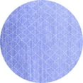 thumbnail image 1 of Ahgly Company Machine Washable Indoor Round Solid Blue Modern Area Rugs, 3' Round, 1 of 4