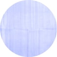 thumbnail image 1 of Ahgly Company Machine Washable Indoor Round Solid Blue Modern Area Rugs, 3' Round, 1 of 4