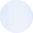 thumbnail image 1 of Ahgly Company Machine Washable Indoor Round Solid Blue Modern Area Rugs, 5' Round, 1 of 4