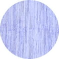 thumbnail image 1 of Ahgly Company Machine Washable Indoor Round Solid Blue Modern Area Rugs, 6' Round, 1 of 4