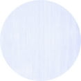 thumbnail image 1 of Ahgly Company Machine Washable Indoor Round Solid Blue Modern Area Rugs, 6' Round, 1 of 4