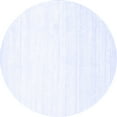 thumbnail image 1 of Ahgly Company Machine Washable Indoor Round Solid Blue Modern Area Rugs, 8' Round, 1 of 4