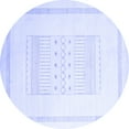 thumbnail image 1 of Ahgly Company Machine Washable Indoor Round Solid Blue Modern Area Rugs, 8' Round, 1 of 4