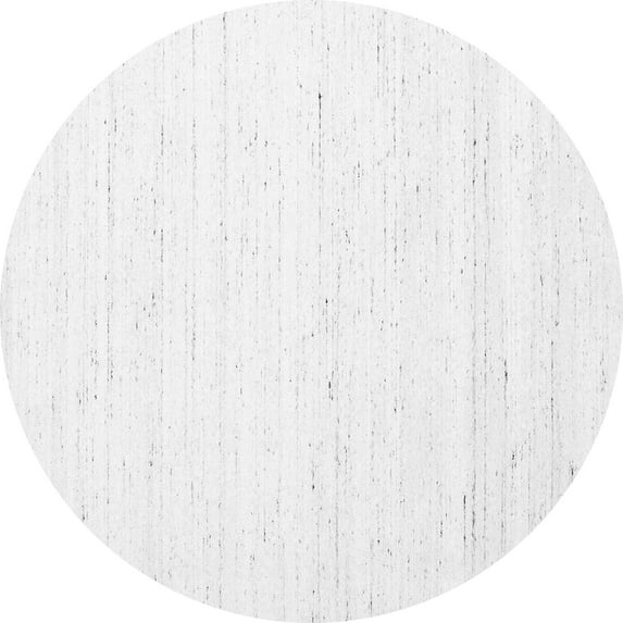 Ahgly Company Machine Washable Indoor Round Solid Gray Modern Area Rugs, 3' Round