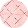 thumbnail image 1 of Ahgly Company Machine Washable Indoor Round Solid Red Modern Area Rugs, 4' Round, 1 of 4