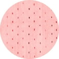 thumbnail image 1 of Ahgly Company Machine Washable Indoor Round Solid Red Modern Area Rugs, 4' Round, 1 of 4
