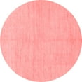 thumbnail image 1 of Ahgly Company Machine Washable Indoor Round Solid Red Modern Area Rugs, 5' Round, 1 of 4