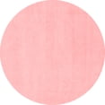 thumbnail image 1 of Ahgly Company Machine Washable Indoor Round Solid Red Modern Area Rugs, 7' Round, 1 of 4