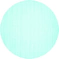 thumbnail image 1 of Ahgly Company Machine Washable Indoor Round Solid Turquoise Blue Modern Area Rugs, 6' Round, 1 of 4