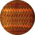 thumbnail image 1 of Ahgly Company Machine Washable Indoor Round Southwestern Yellow Country Area Rugs, 6' Round, 1 of 4