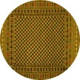 thumbnail image 1 of Ahgly Company Machine Washable Indoor Round Southwestern Yellow Country Area Rugs, 7' Round, 1 of 4