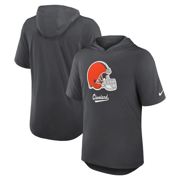 Men's Nike Anthracite Cleveland Browns Tri-Blend Performance Hoodie T-Shirt