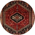 thumbnail image 1 of Ahgly Company Machine Washable Indoor Round Traditional Chestnut Brown Area Rugs, 4' Round, 1 of 7