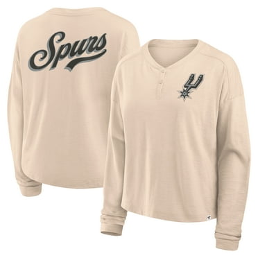 Women's-Fanatics Natural San Antonio Spurs Boxed Out Drop Fashion Long Sleeve T-Shirt