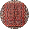 thumbnail image 1 of Ahgly Company Machine Washable Indoor Round Traditional Tomato Red Area Rugs, 3' Round, 1 of 7