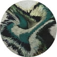 thumbnail image 1 of Ahgly Company Machine Washable Indoor Round Transitional Charcoal Black Area Rugs, 8' Round, 1 of 7
