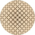 thumbnail image 1 of Ahgly Company Machine Washable Indoor Round Transitional Copper Brown Area Rugs, 5' Round, 1 of 7