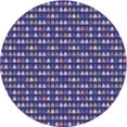 thumbnail image 1 of Ahgly Company Machine Washable Indoor Round Transitional Medium Slate Blue Area Rugs, 7' Round, 1 of 7