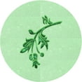 thumbnail image 1 of Ahgly Company Machine Washable Indoor Round Transitional Mint Green Area Rugs, 6' Round, 1 of 7