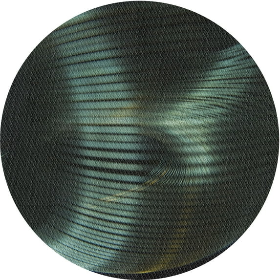 Ahgly Company Machine Washable Indoor Round Transitional Night Black Area Rugs, 3' Round