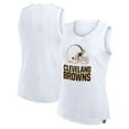 thumbnail image 1 of Women's-Fanatics  White Cleveland Browns Slub Tank Top, 1 of 3