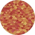 thumbnail image 1 of Ahgly Company Machine Washable Indoor Round Transitional Pumpkin Orange Area Rugs, 8' Round, 1 of 7