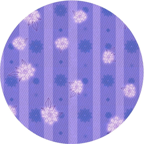 Ahgly Company Machine Washable Indoor Round Transitional Purple Mimosa Purple Area Rugs, 8' Round