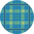 thumbnail image 1 of Ahgly Company Machine Washable Indoor Round Transitional Turquoise Green Area Rugs, 5' Round, 1 of 7